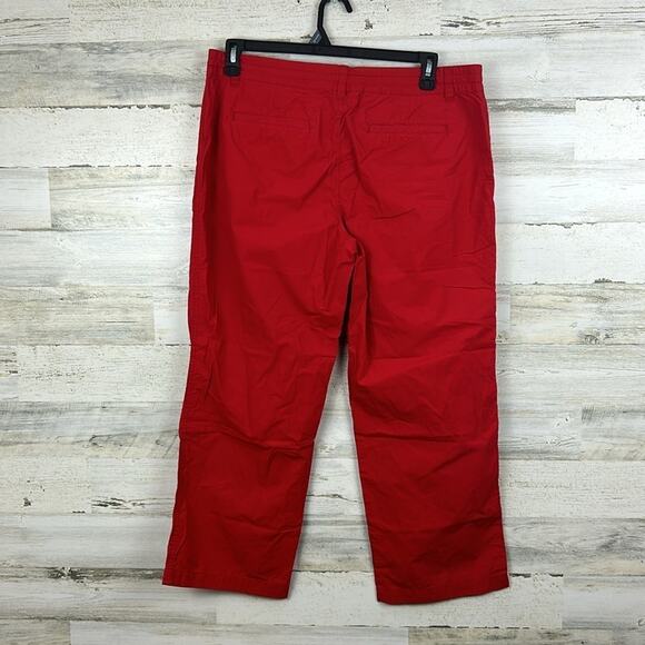 Lauren Ralph Lauren Womens sz 14 100% cotton lightweight wide leg mid rise Pants - Picture 2 of 5